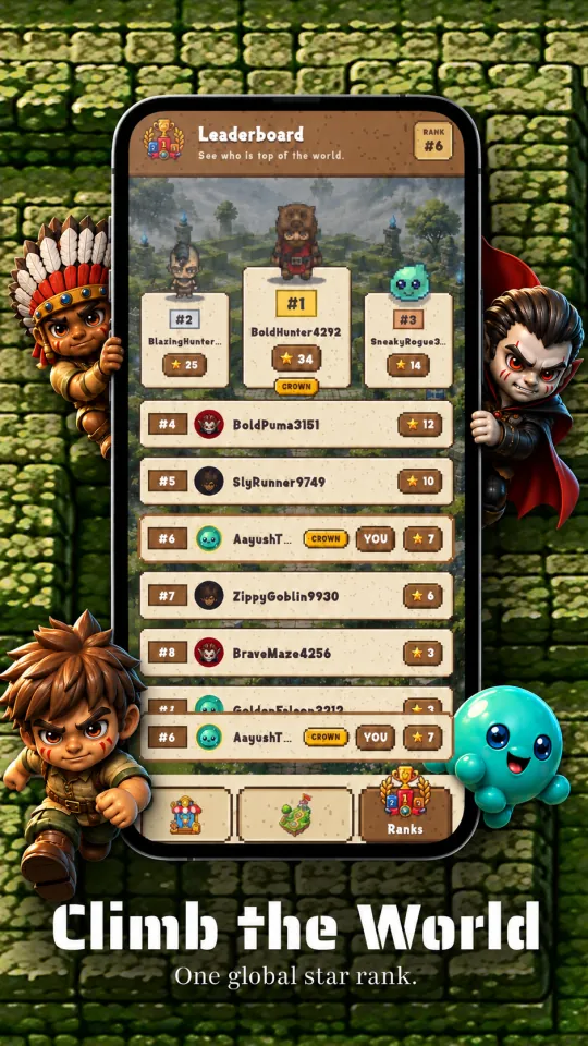 Climb the world: one global star rank