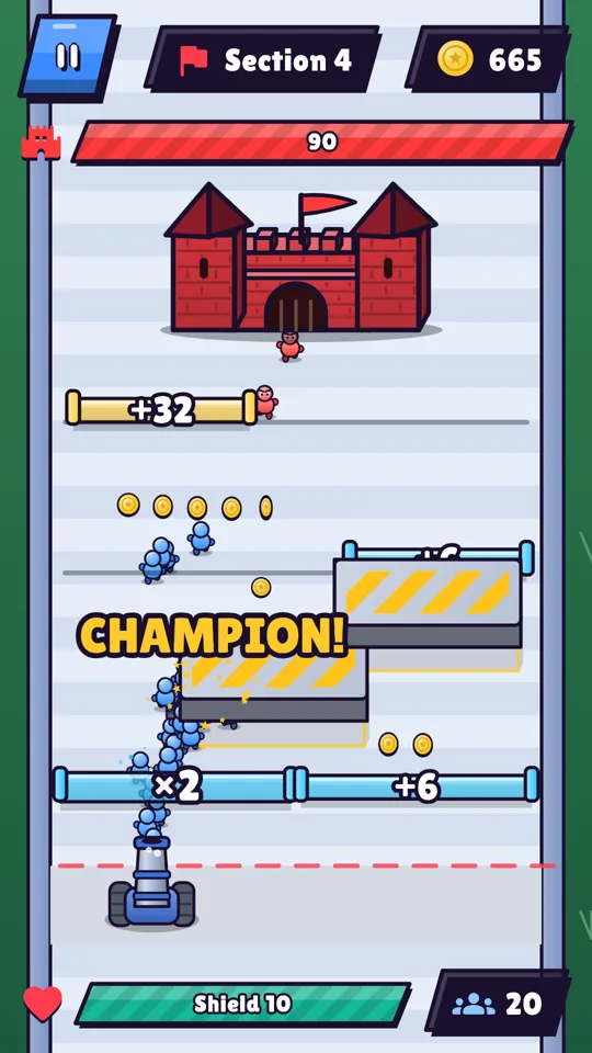 Champion! A star runner breaks through the gates