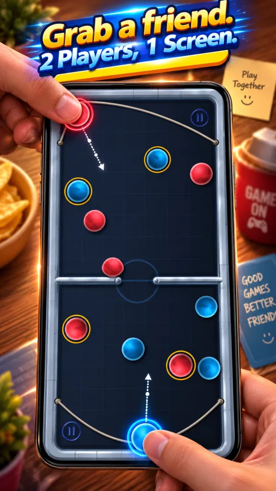 Grab a friend: two players, one screen